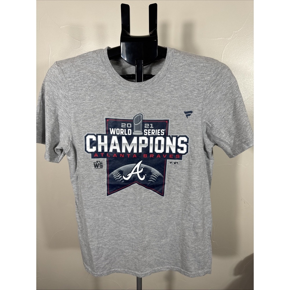2021 Atlanta Braves World Series Championship T-Shirt Size Xs 18" Pit To Pit